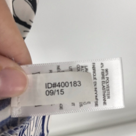 Express Blue and Red Floral Print Rolled Sleeve Blouse Size XS - Picture 6 of 6